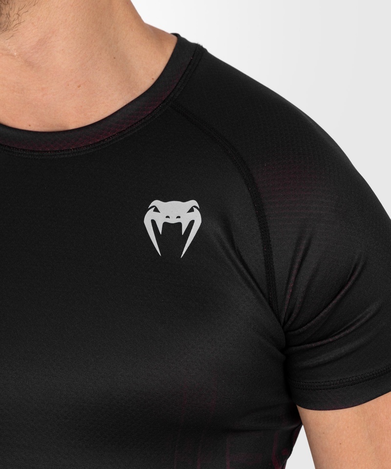 Venum UFC Performance Institute 2.0 Lyhyt-Sleeve Miesten MMA Rashguard Mustat Punainen | 53021-QWDF | Suomi