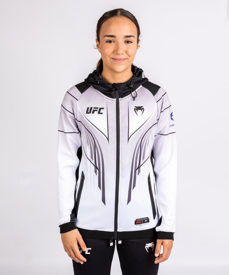 Venum UFC Personalized Authentic Fight Night 2.0 Walkout Hoodie Naisten Takit Valkoinen | 13058-TEVM | Suomi