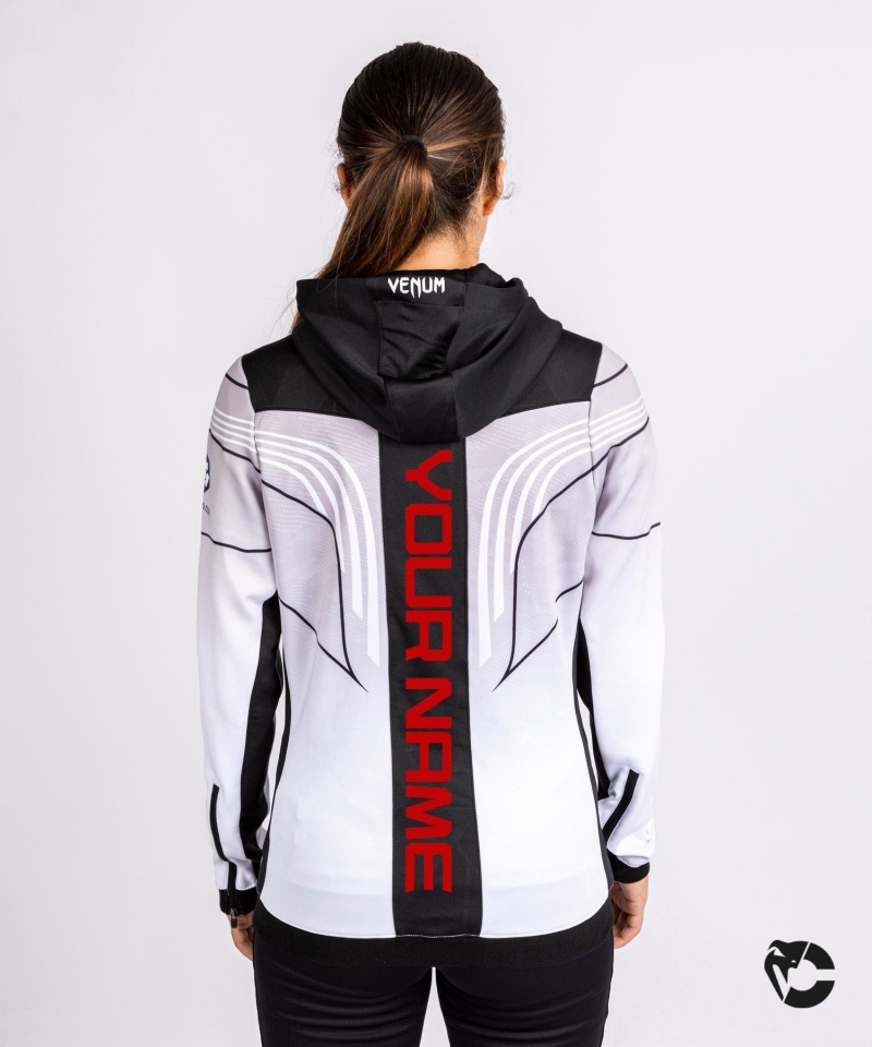 Venum UFC Personalized Authentic Fight Night 2.0 Walkout Hoodie Naisten Takit Valkoinen | 13058-TEVM | Suomi