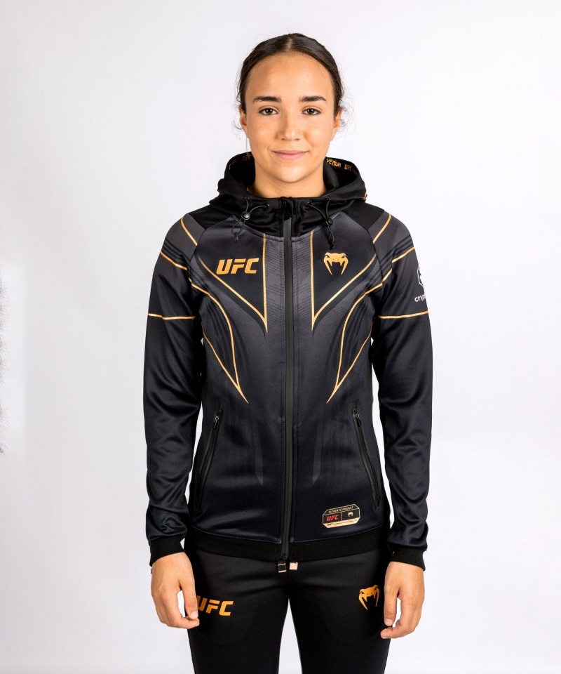 Venum UFC Personalized Authentic Fight Night 2.0 Walkout Hoodie Naisten Takit Kultaiset | 45830-RFQE | Suomi