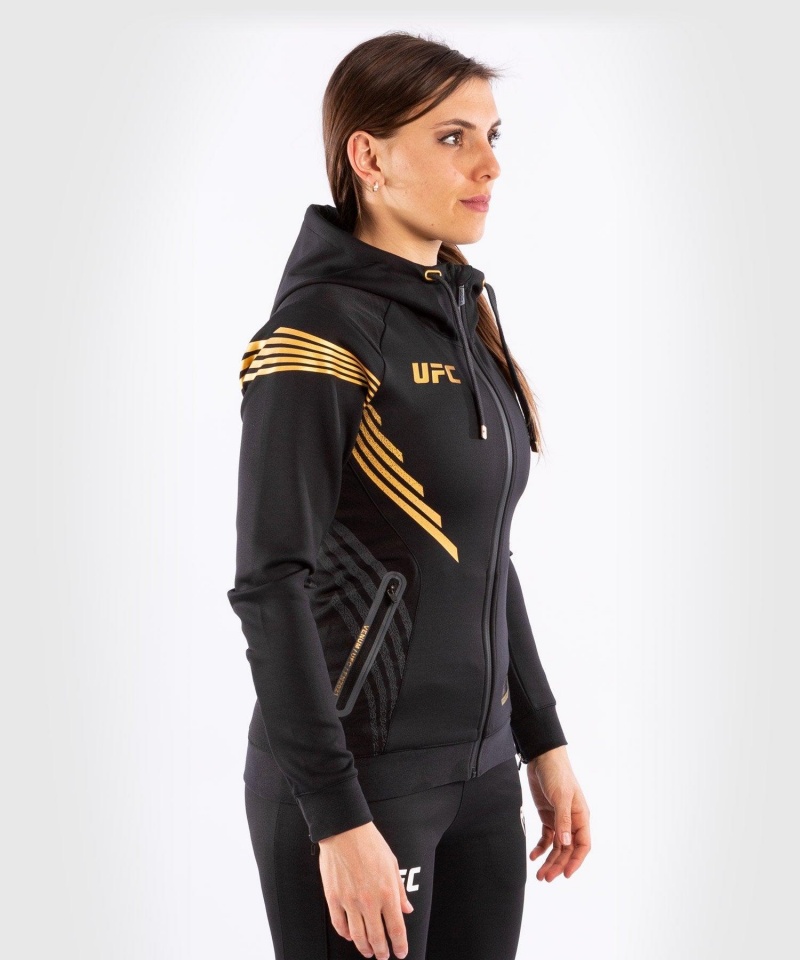 Venum UFC Personalized Authentic Fight Night Walkout Hoodie Naisten Takit Kultaiset | 97321-NGVR | Suomi