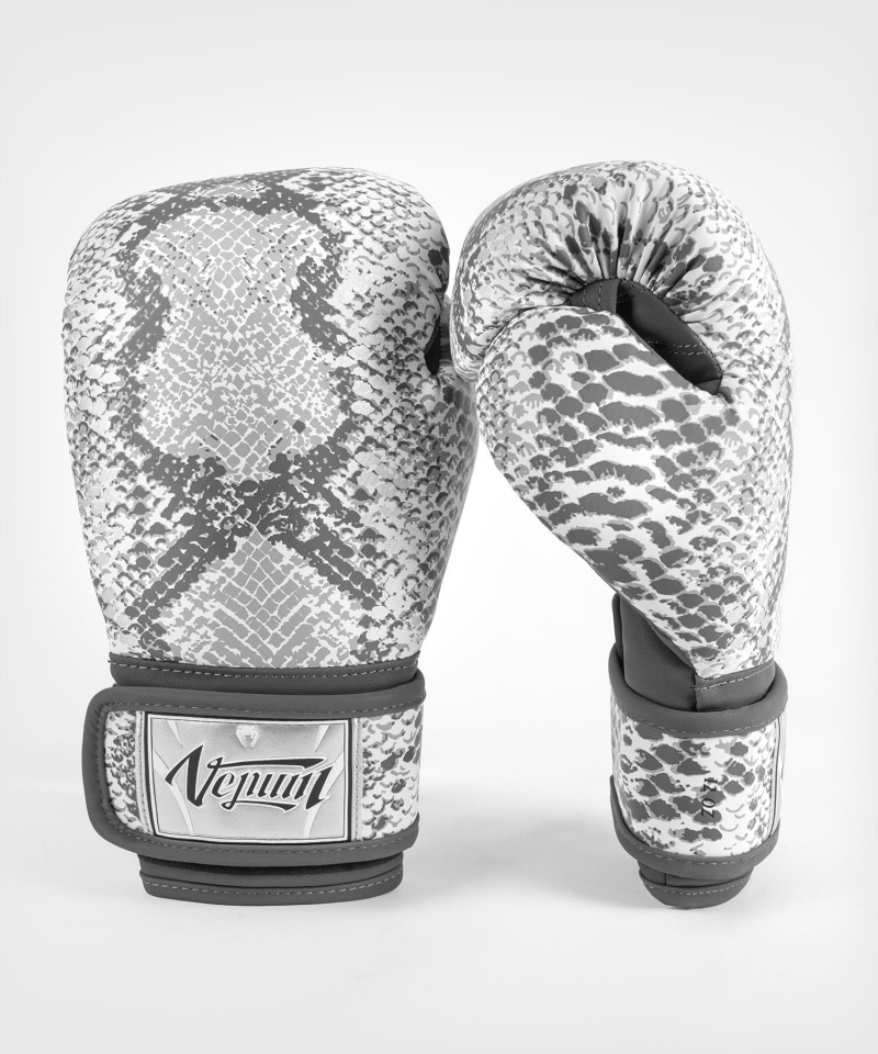 Venum White Snake(Muay Thai) Naisten Nyrkkeilyhanskat Valkoinen | 84526-RJHY | Suomi