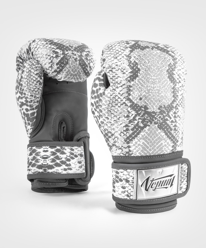 Venum White Snake(Muay Thai) Naisten Nyrkkeilyhanskat Valkoinen | 84526-RJHY | Suomi