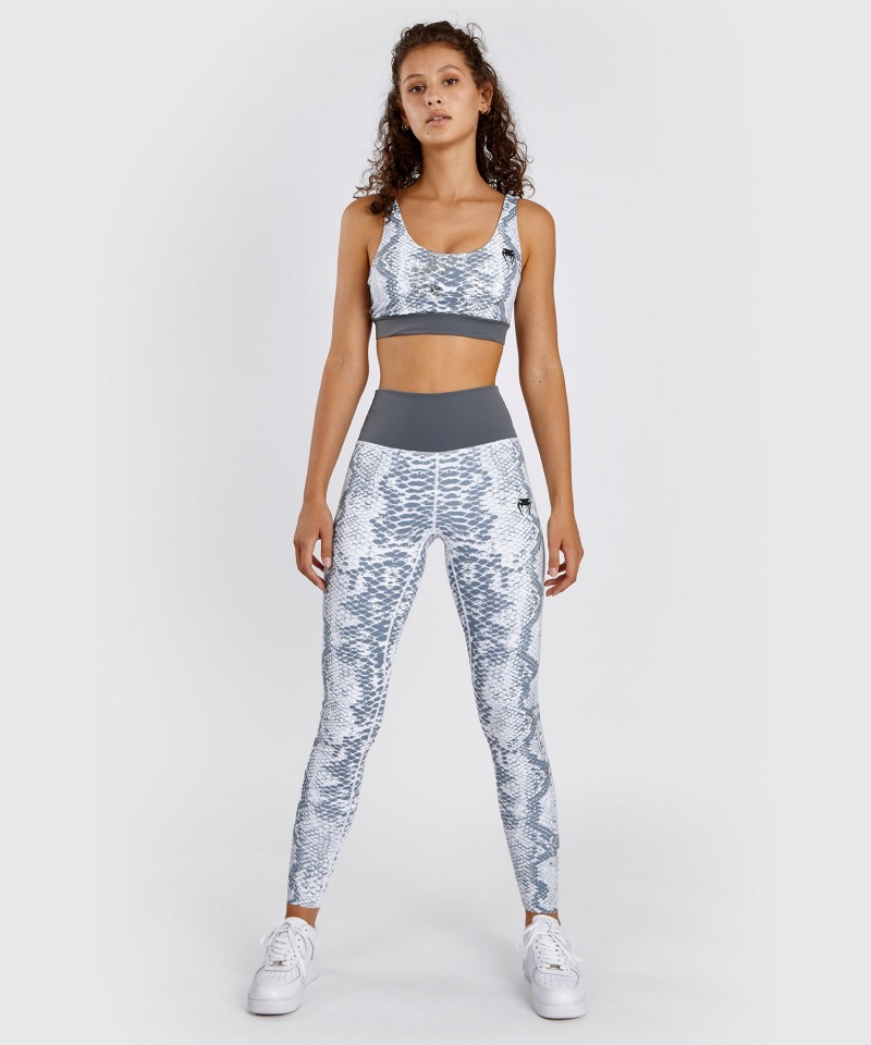 Venum White Snake Naisten Leggings Valkoinen | 98265-MCDS | Suomi