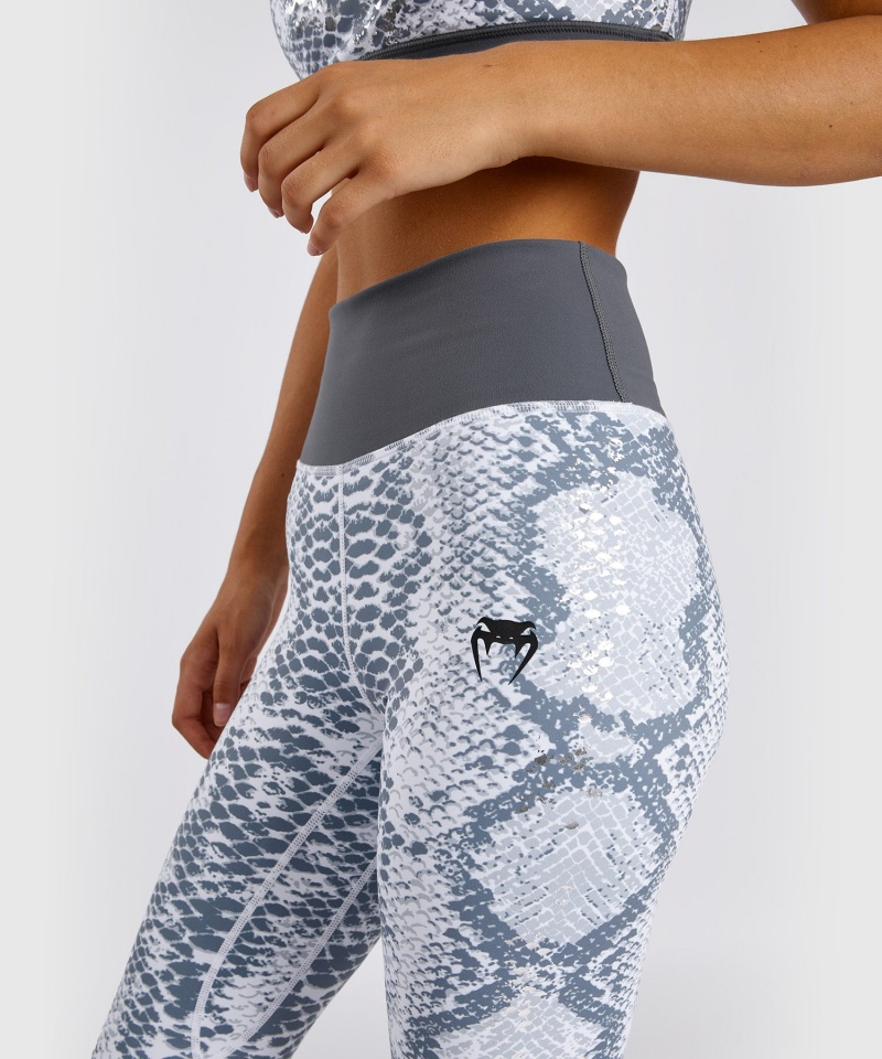 Venum White Snake Naisten Leggings Valkoinen | 98265-MCDS | Suomi