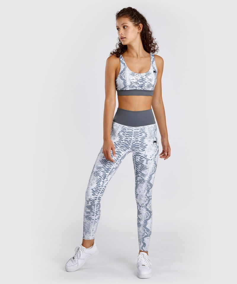 Venum White Snake Naisten Leggings Valkoinen | 98265-MCDS | Suomi