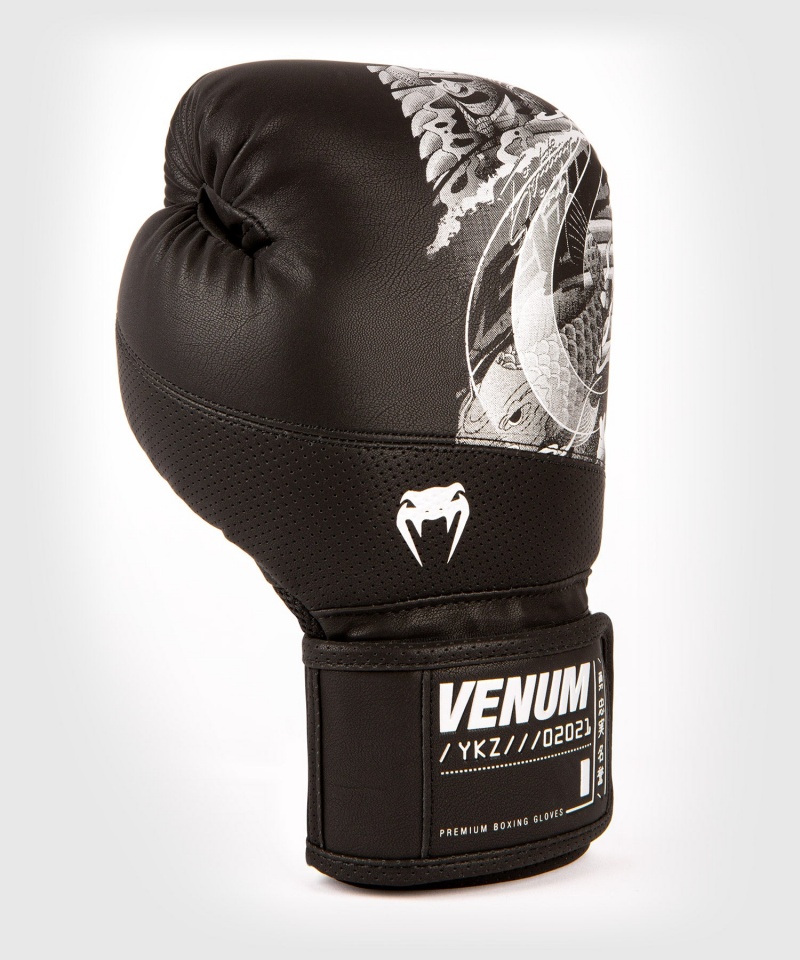 Venum YKZ21(Muay Thai) Lasten Nyrkkeilyhanskat Mustat Hopea | 75094-QOTE | Suomi